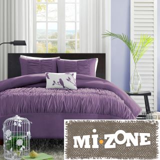 Mi Zone Mizone Ramona 4 piece Comforter Set Purple Size Twin