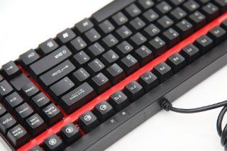 Rapoo V7 Yellow Switch Wire USB Programmable Mechanical Gaming PC Keyboard w/ 87 Keys: Computers & Accessories