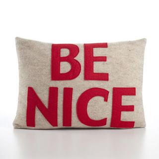 Alexandra Ferguson Be Nice Decorative Pillow BENICE 104 XX Color: Oatmeal &