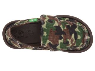 Sanuk Kids Army Brat  (Toddler/Little Kid) Green/Camo