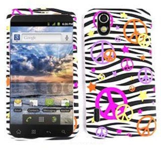 ACCESSORY MATTE COVER HARD CASE FOR LG MARQUEE / IGNITE LS 855 PEACE HIPPIE ZEBRA BLACK: Cell Phones & Accessories