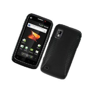 ZTE Warp N860 Black Hard Soft Gel Dual Layer Cover Case: Cell Phones & Accessories