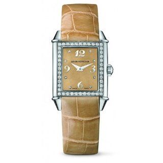 Girard Perregaux Vintage 1945 25890 D 11 A861 CK8A 23.5mm Diamonds Stainless Steel Case Brown Calfskin Anti Reflective Sapphire Women's Watch at  Women's Watch store.