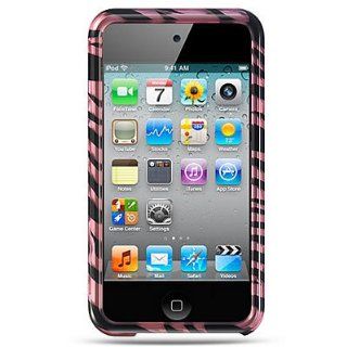 Hard Snap on Plastic With PINK BLACK ZEBRA Design Sleeve Faceplate Cover Case for APPLE IPOD TOUCH 4G [WCB1001] Cell Phones & Accessories