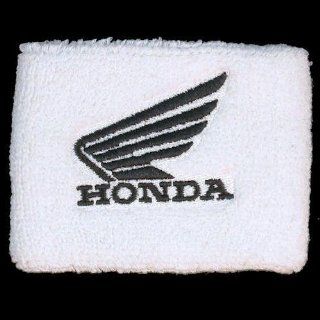 Honda Wing White/Black Brake Reservoir Sock Cover Fits CBR, 600, 1000, 600RR, 1000RR, 954, 929, RC51: Automotive