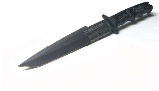 Dark Operations Fighting Knives Interceptor 911 Tactical Fixed Blade Knife with Sheath Dark Operations Fighting Knives (Black Titanium CarboNitride Finish) : Sports & Outdoors