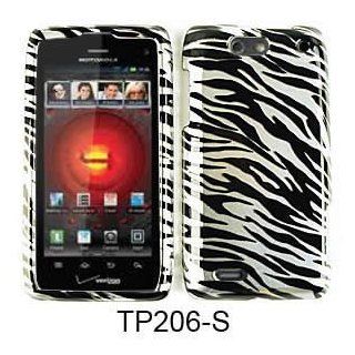 CELL PHONE CASE COVER FOR MOTOROLA DROID 4 XT894 TRANS ZEBRA PRINT: Cell Phones & Accessories