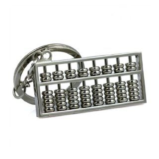 Mallofusa  Mini Abacus Pendant Ornament Keychain with 8 Rolls Silver Tone Gift : Key Tags And Chains : Office Products