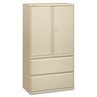 HON 800 Series 36 Lateral File Storage Cabinet 885L Finish Putty