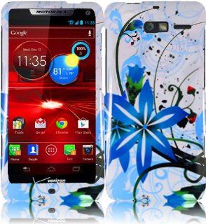 For Motorola Droid Razr M XT907 Hard Design Cover Case Blue Splash: Cell Phones & Accessories