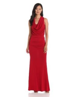 Nicole Miller Women's Stretchy Matte Jersey Dress, Red, 8