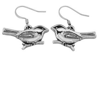 Chickadee Wire Earrings: Jewelry