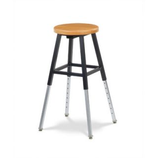 Virco Height Adjustable Lab Stool with Chrome Legs 1251836X Back Support: Not
