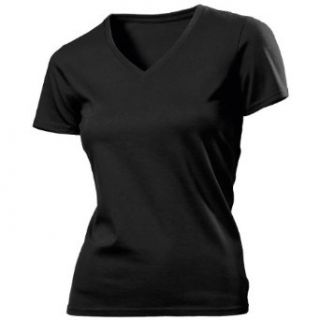 Hanes Tagless Organic Womens/Ladies Relaxed Fit V Neck Short Sleeve T Shirt Fashion T Shirts