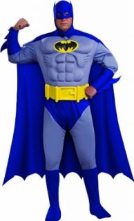 Batman The Bold And The Brave Muscle Chest Batman Adult Plus Size, Blue, Plus Costume Clothing