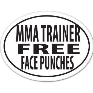 UFC MMA TRAINER FREE FACE PUNCHES OVAL Training Gym Motivation Car Sticker Decal Phone Small 3": Everything Else