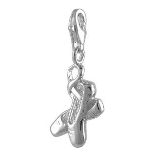 MELINA Charms clip on pendant ballerina shoe sterling silver 925: Jewelry