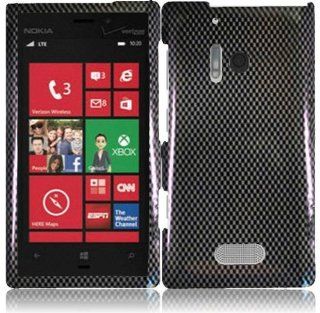 Nokia Lumia 928 ( Verizon ) Phone Case Accessory CarbonFiber Design Hard Snap On Cover with Free Gift Aplus Pouch: Cell Phones & Accessories