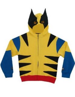 Marvel Comics Wolverine Boys Zip Up Costume Hoodie   Youth & Juvy Sizes: Clothing