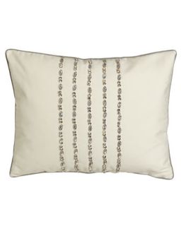Ivory Pillow w/ Sparkly Beads, 12 x 16