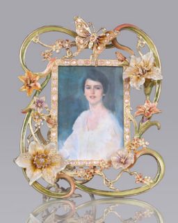 Madeleine Floral/Cabochon 5 x 7 Frame   Jay Strongwater
