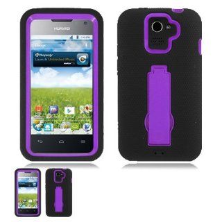 Huawei Premia 4G M931 Black And Purple Hardcore Kickstand Case: Cell Phones & Accessories