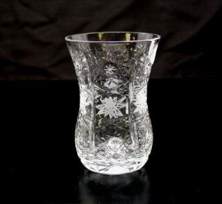 Set of 6 Crystal Turkish Tea Glasses Russian Cut Crystal "Full Cut": Kitchen & Dining