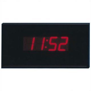 4 Digit Electronic Wall Mounted Digital Clock Size: 8" H x 15" W x 2" D, Frame Finish: Graphite Anodized Aluminum  