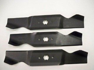 Set of 3, Made In USA, Replacement Blades For MTD 742 0644, 942 0644, 742 0645, 942 0645. Has Two 16 1/4" Blades, One 14 3/16".  Lawn Mower Blades  Patio, Lawn & Garden