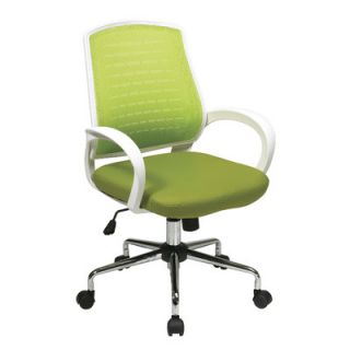 Office Star Avenue Six Rio Mesh Task Chair EM6120WT  Finish: White / Green wi