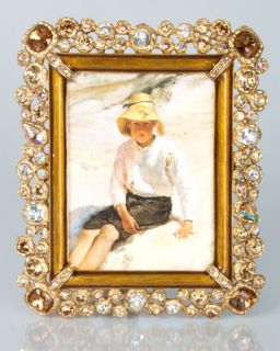 Claudia Bejeweled 3 x 4 Frame   Jay Strongwater
