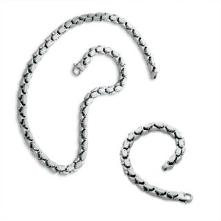 Previously Owned   Mens Stainless Steel Heavy Link Necklace and