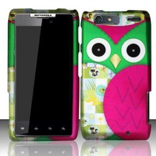 Pink Owl Hard Case Snap On Rubberized Cover for Motorola Droid RAZR Maxx XT913: Cell Phones & Accessories