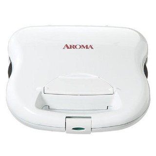 Aroma ASM913A 3 in 1 Sandwich Maker, Griddle, and Grill, White: Kitchen & Dining