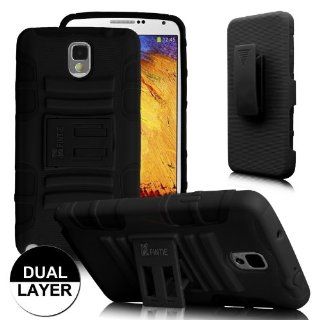 Fintie Samsung Galaxy Note 3 Guardian Series Case Dual Layer Holster with Kickstand and Belt Swivel Clip for Samsung Galaxy Note 3 III N9000   Black: Cell Phones & Accessories