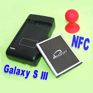 NFC 2980mAh Replacement Battery for Samsung Galaxy S III SIII S 3 S3 I9300 SCH S960L w Travel Charger Stand Holder: Cell Phones & Accessories