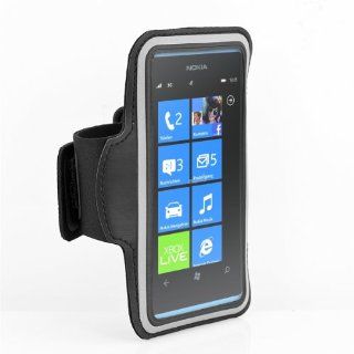 SQdeal Premium Sports Running Gym Armband Case Cover for Nokia Lumia 900 / 920 / 925 / 928 (Black) : Sports & Outdoors