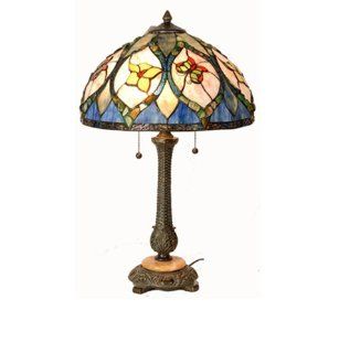 River of Goods 11911 Confetti Agate Stained Glass Table Lamp, 24.75 Inch    