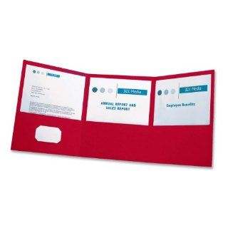 Oxford Paper Tri Fold Pocket Folders, Letter Size, Red, 20 Per Box (59811) : Colored File Folders : Office Products