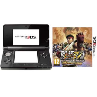 Nintendo 3DS Console (Cosmic Black) Bundle: Includes Super Street Fighter VI: 3D Edition      Games Consoles