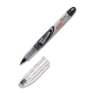 SKILCRAFT   7520 01 519 4366   Liquid Impression Porous Point Pen   Medium Point, 12 Pack, Black Ink : Office Products