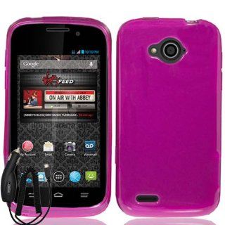 ZTE REEF N810 PINK TPU RUBBER SKIN COVER SOFT GEL CASE + FREE CAR CHARGER from [ACCESSORY ARENA] Cell Phones & Accessories