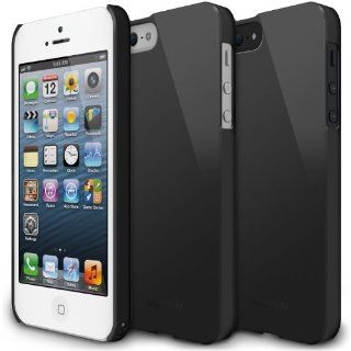 [LF Black] Apple iPhone 5 Ringke SLIM LF Premium Hard Case for [AT&T, Verizon, Sprint, Unlocked]   Rearth ECO Package: Cell Phones & Accessories