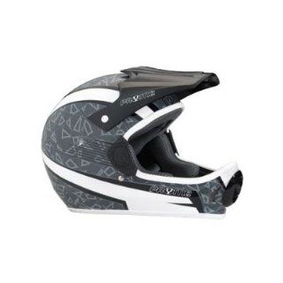 Pryme Evil Pro Full Face Helmet, Gray/White, Medium : Bike Helmets : Sports & Outdoors
