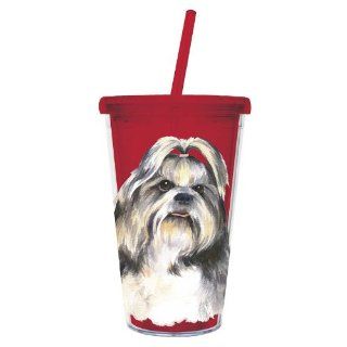 Shih Tzu Insulated Cup: Travel Mugs: Kitchen & Dining