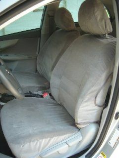 Exact Seat Covers, T985 V4, 2009 2010 Toyota Corolla Front Bucket Seats Custom Exact Fit Seat Covers, Taupe Velour: Automotive
