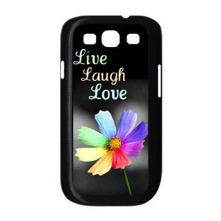 Custom Your Own Cute Quote Pattern Live Laugh Love SamSung Galaxy S3 I9300 Case , Best Durable Live Laugh Love Galaxy S3 Case: Cell Phones & Accessories