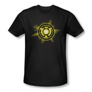Green Lantern   Mens Yellow Glow T Shirt In Black: Clothing
