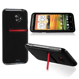 eForCity TPU Rubber Skin Case compatible with HTC EVO 4G LTE, Black Jelly Cell Phones & Accessories