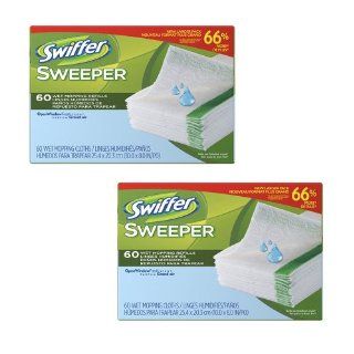 2 Cases Swiffer Sweeper Wet Mopping Cloth Refills Open Window Fresh Scent, 120 Count: Health & Personal Care